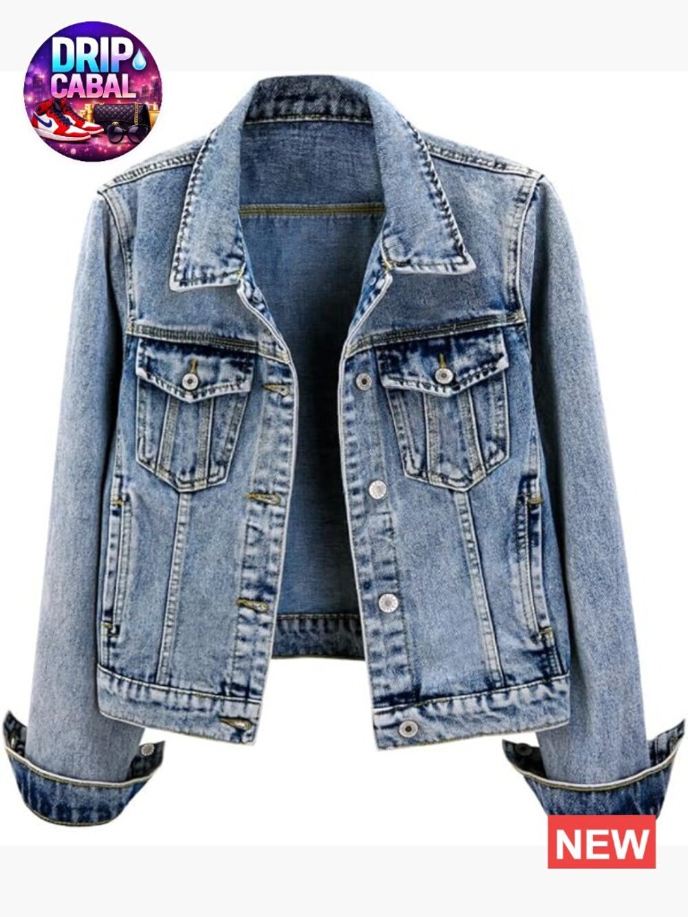 Vintage Denim Jean Jacket Button Down Long Sleeve